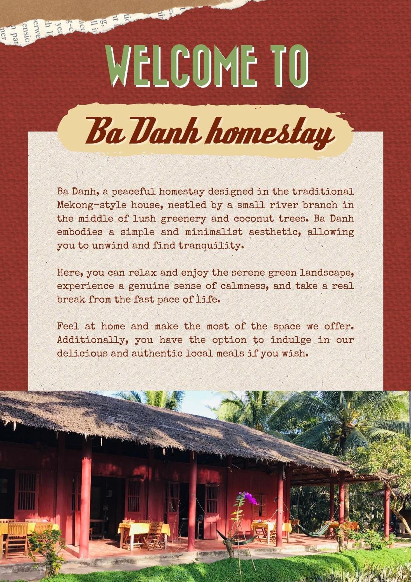 Ba Danh Homestay & Kitchen - Ben Tre Mekong Exteriör bild